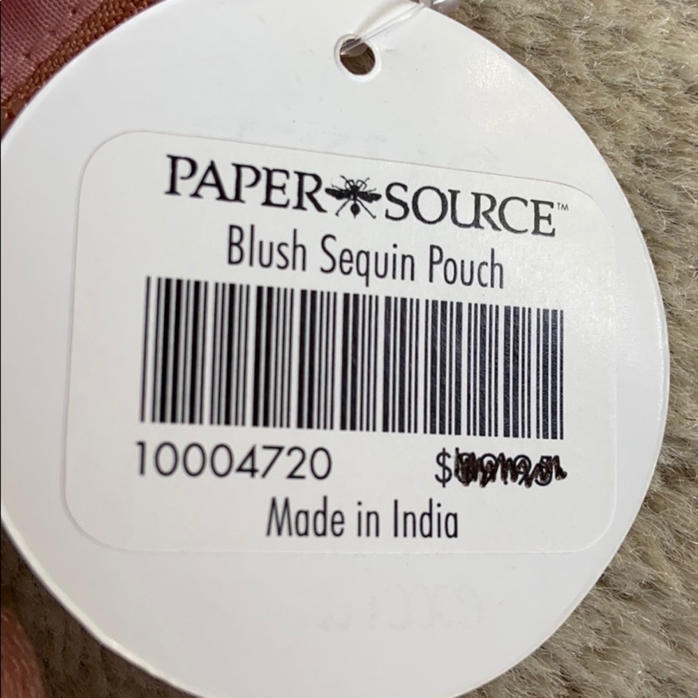 Paper Source Blush Sequined Pouch - Picture 5 of 10